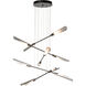 Flight 10 Light 39.9 inch Dark Smoke/Sterling Pendant Ceiling Light, Small