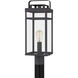 Keaton 1 Light 22 inch Mottled Black Outdoor Post Lantern, Large