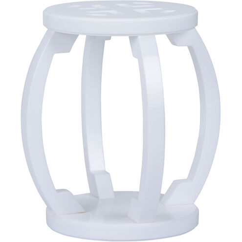 Lucite 20.25 inch White/Cream Garden Stool