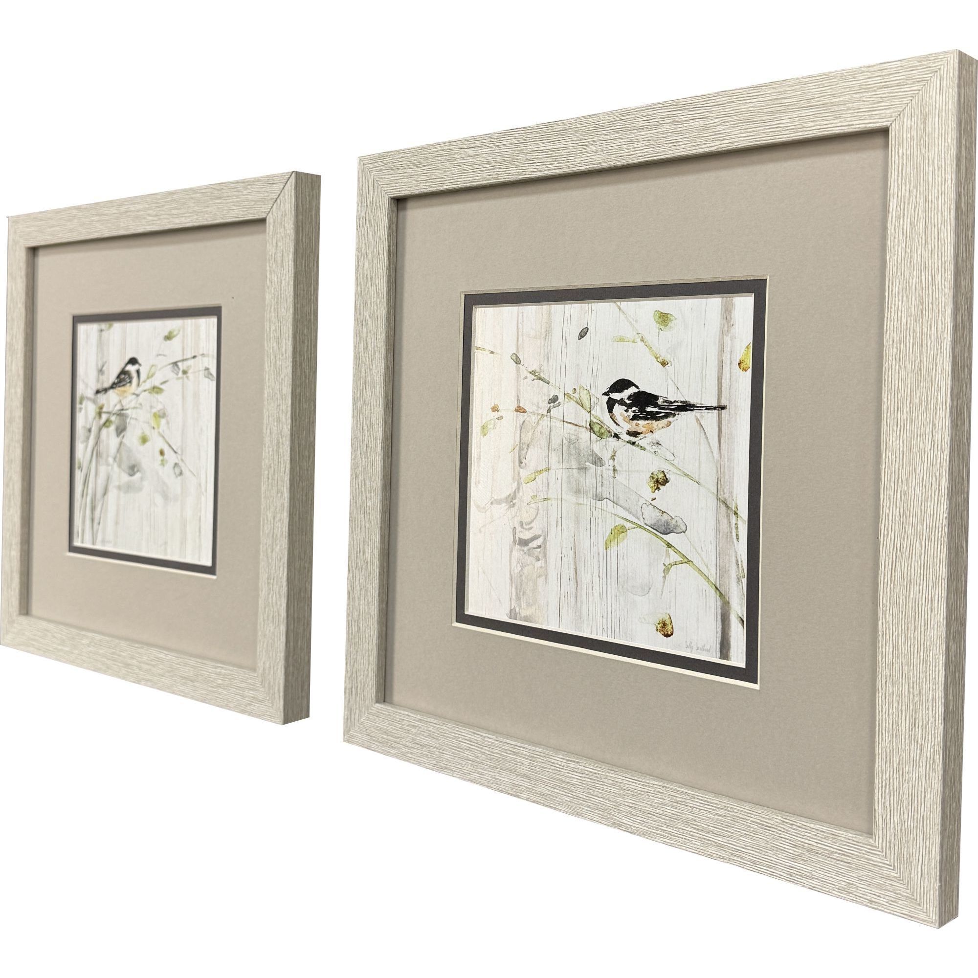 Heavenly Spring Black and Beige and Green and Gray Framed Art, Propac