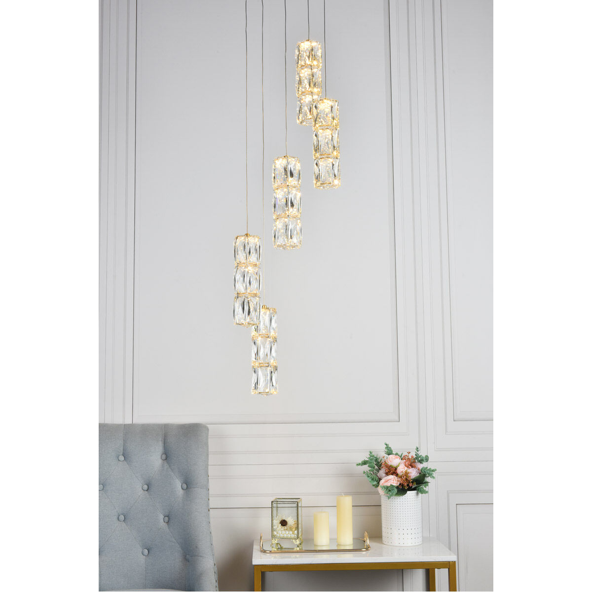 Polaris LED 12 inch Gold Pendant Ceiling Light
