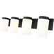 Burk 4 Light 30 inch Matte Black Bath Vanity Light Wall Light