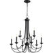 Brooks 9 Light 29 inch Noir Chandelier Ceiling Light