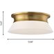 AH by Alexa Hampton Panos 2 Light 13.88 inch Burnished Brass Flush Mount Ceiling Light