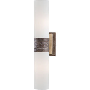 Compositions 2 Light 4 inch Aged Patina Iron Wall Sconce Wall Light