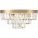 Hayes 8 Light 18 inch Aged Brass Flush/Semi Flush Ceiling Light