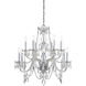 Traditional Crystal 12 Light 31 inch Polished Chrome Chandelier Ceiling Light in Clear Italian
