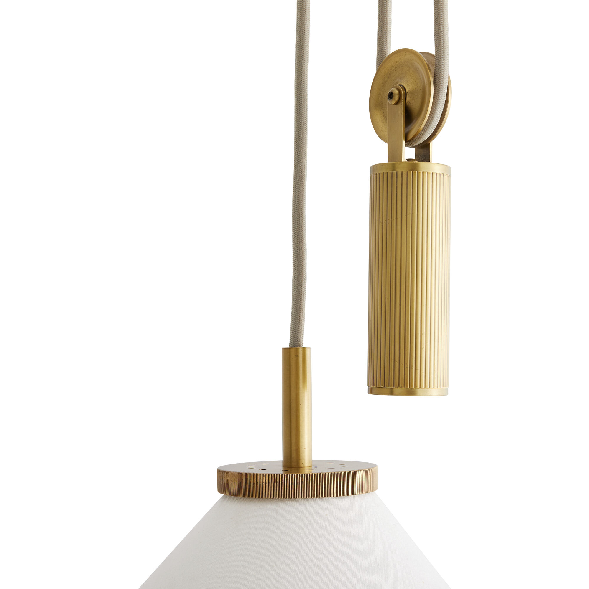 Norfolk 1 Light 20.5 inch White and Antique Brass Pendant Ceiling Light