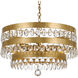 Perla 5 Light 22 inch Antique Gold Chandelier Ceiling Light