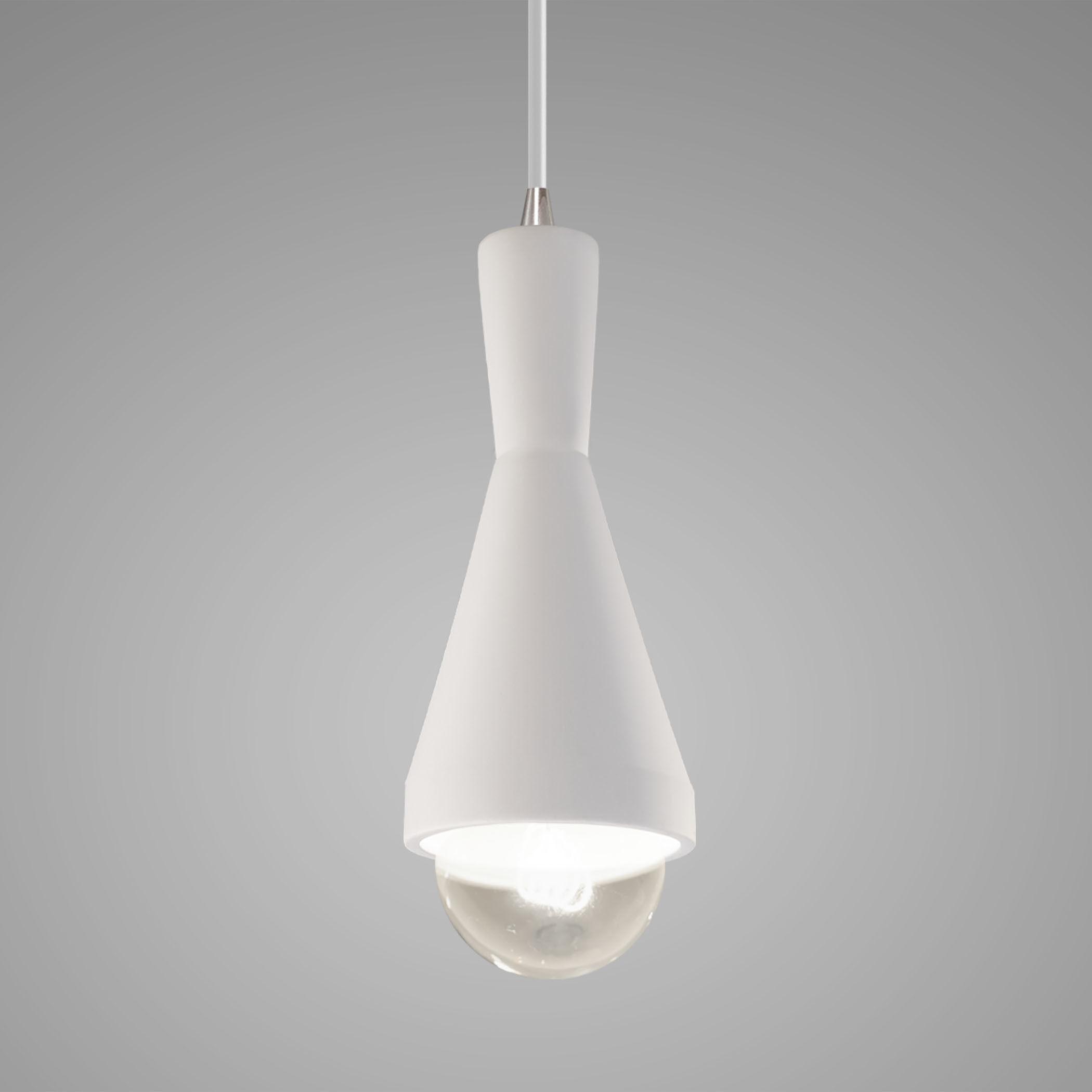 Radiance Collection 1 Light 4.75 inch Bisque with Brushed Nickel Pendant Ceiling Light