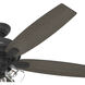 Dondra 60 inch Matte Black with Greyed Walnut/Matte Black Blades Ceiling Fan
