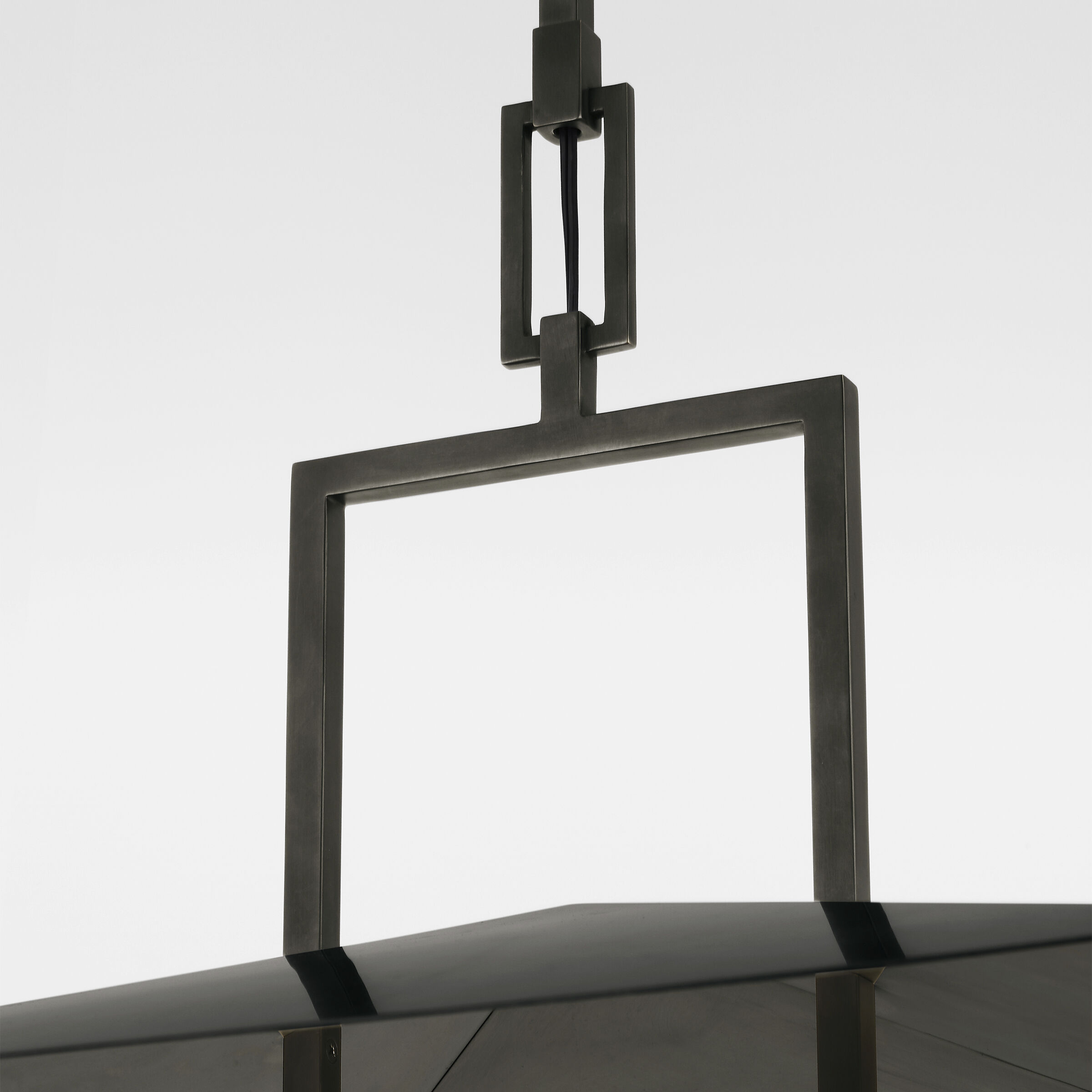 Ray Booth Amity LED 23 inch Bronze and Antique Burnished Brass Lantern Pendant Ceiling Light