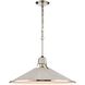 Danique 1 Light 24 inch Sunbleached Oak with Polished Nickel Pendant Ceiling Light in Sunbleached Oak/Polished Nickel