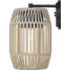 Seabrooke 1 Light 12.38 inch Natural Black Outdoor Wall