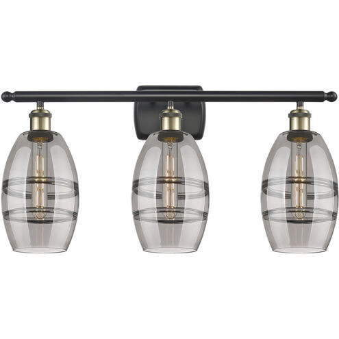 Ballston Vaz 3 Light 25.88 inch Black Antique Brass Bath Vanity Light Wall Light