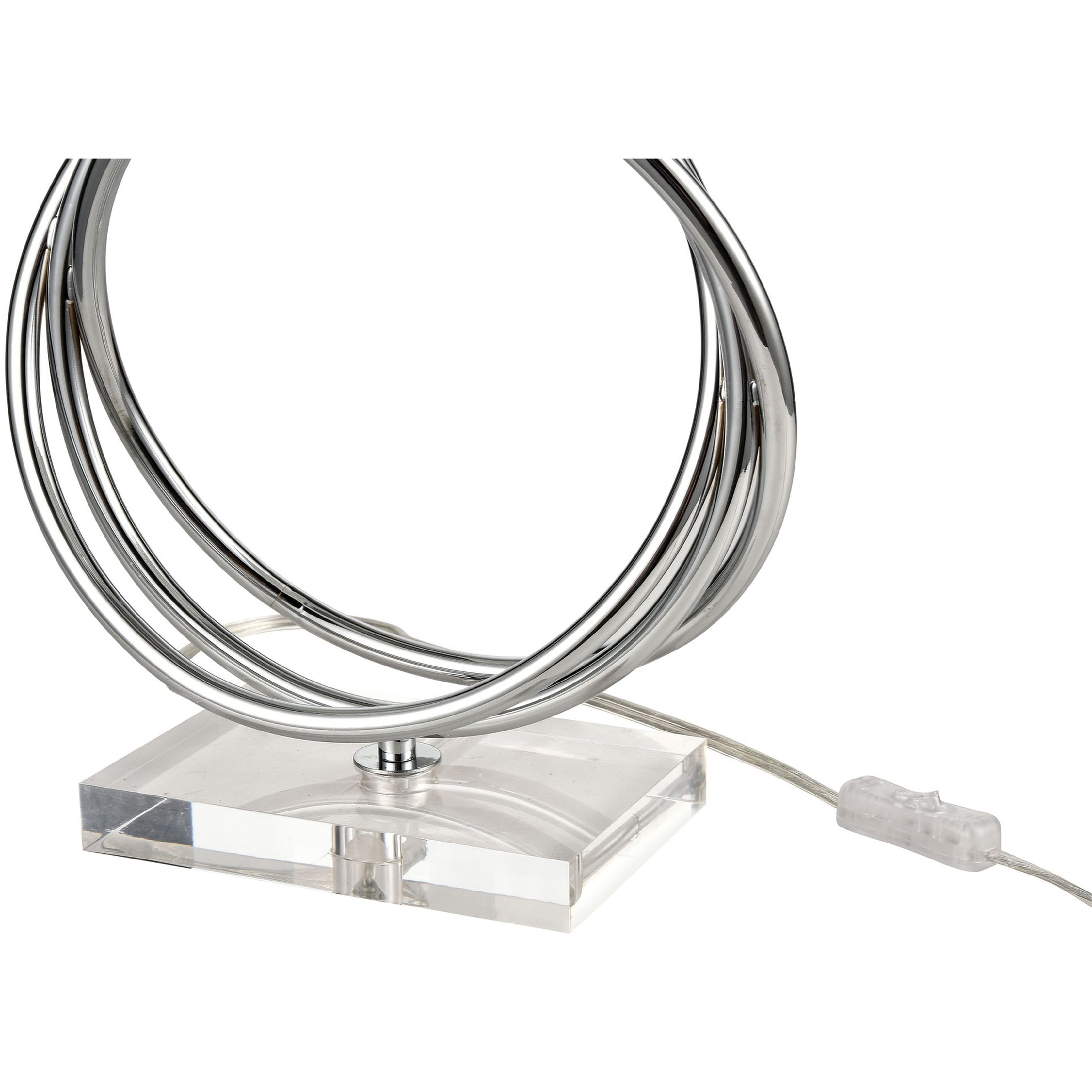 Eero 24 inch 100 watt Chrome Table Lamp Portable Light