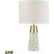 King Cake 22 inch 9.00 watt Gray with Gold Table Lamp Portable Light