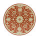 Caesar 96 inch Red and Brown Area Rug, Wool