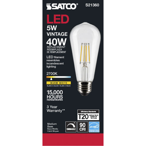Lumos LED Medium Medium 5.00 watt 2700K LED Filament