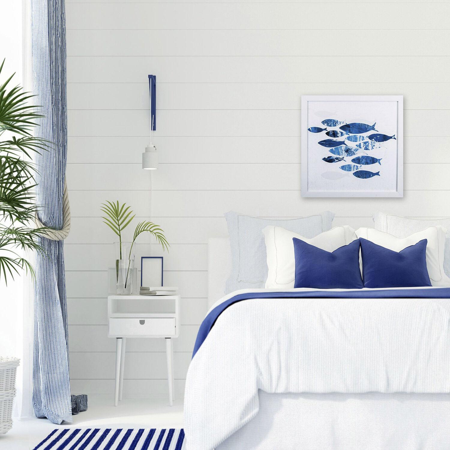 Sea Gold Blue Framed Art, Propac