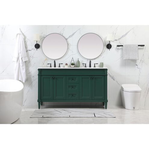 Bennett 60 X 21 X 35 inch Green Vanity Sink Set