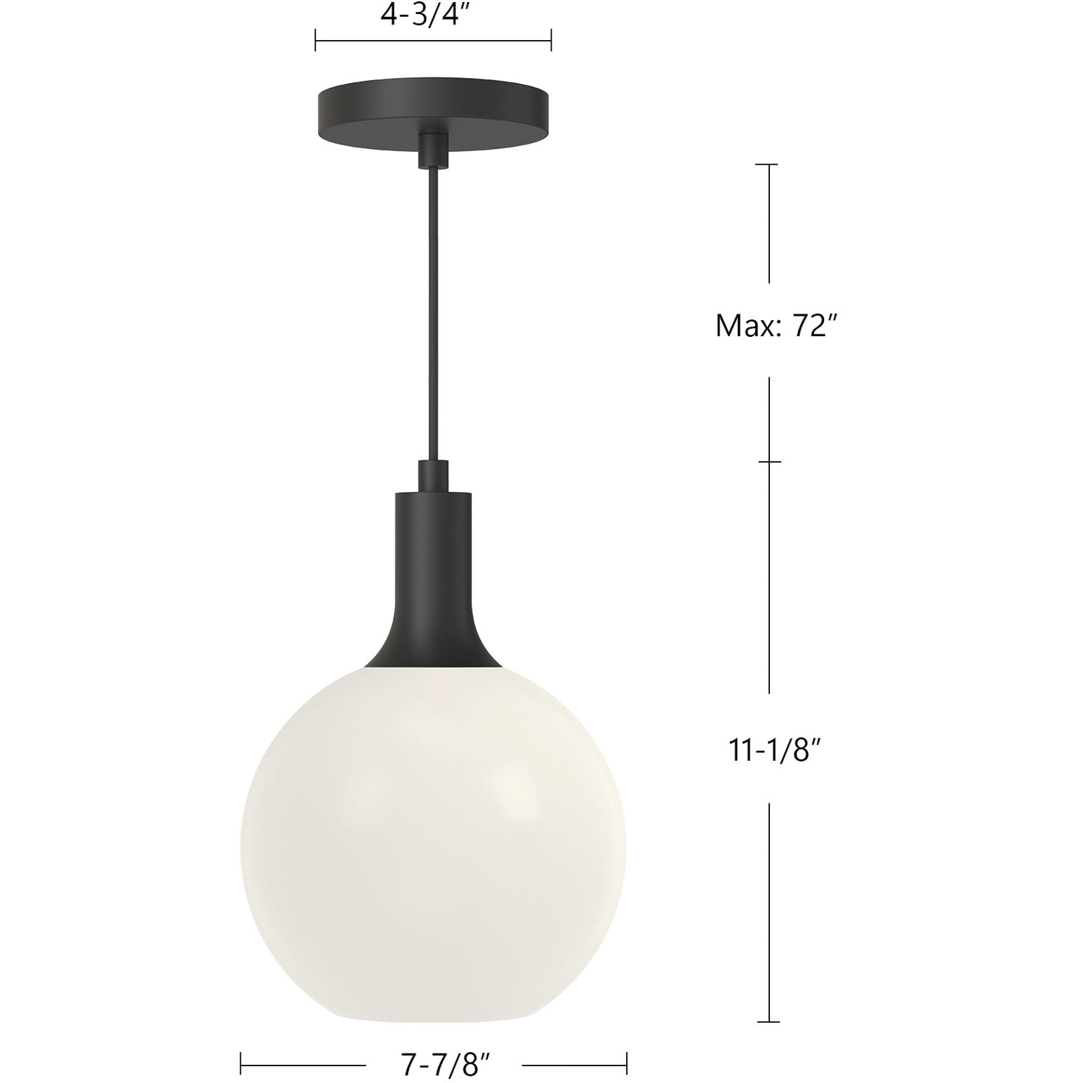 Alora Mood Castilla Pendant Ceiling Light in Matte Black, Clear Glass