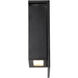 Square LED 8 inch Black Outdoor Wall Light in 8in.