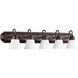 Fort Worth 5 Light 36 inch Oiled Bronze Vanity Light Wall Light