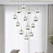 Perrier LED 24 inch Chrome Multi Light Pendant Ceiling Light
