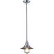 Insulator Glass 1 Light 9 inch Polished Chrome Mini Pendant Ceiling Light