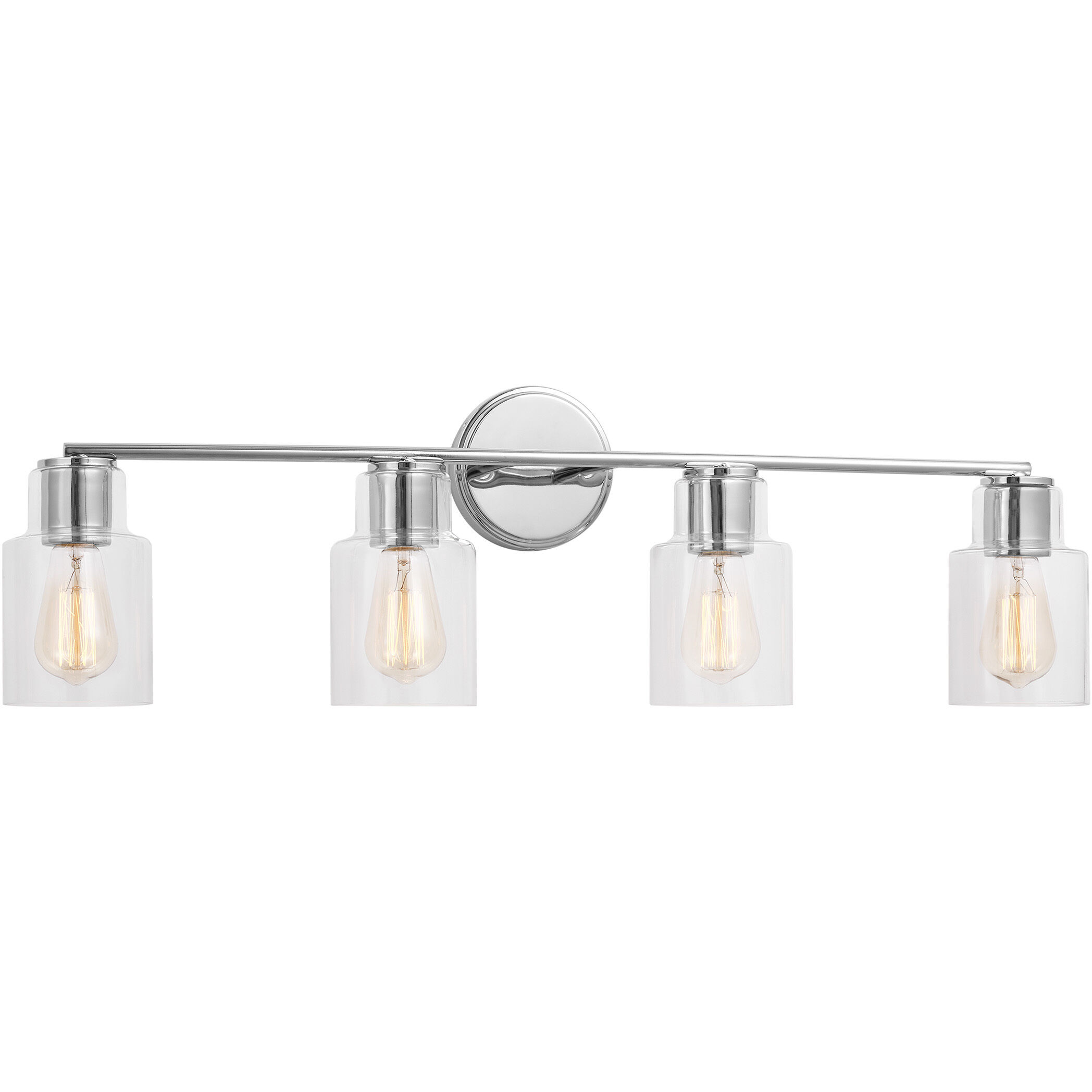 Drew & Jonathan Sayward 4 Light 32.38 inch Chrome Wall Bath Fixture Wall Light