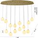 WHP Series 14 Light 14 inch Brass Chandelier Ceiling Light
