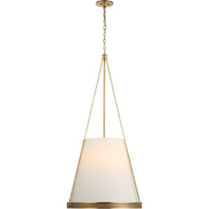 Marie Flanigan Reese LED 23 inch Soft Brass Pendant Ceiling Light in Linen
