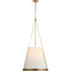 Marie Flanigan Reese LED 23 inch Soft Brass Pendant Ceiling Light in Linen
