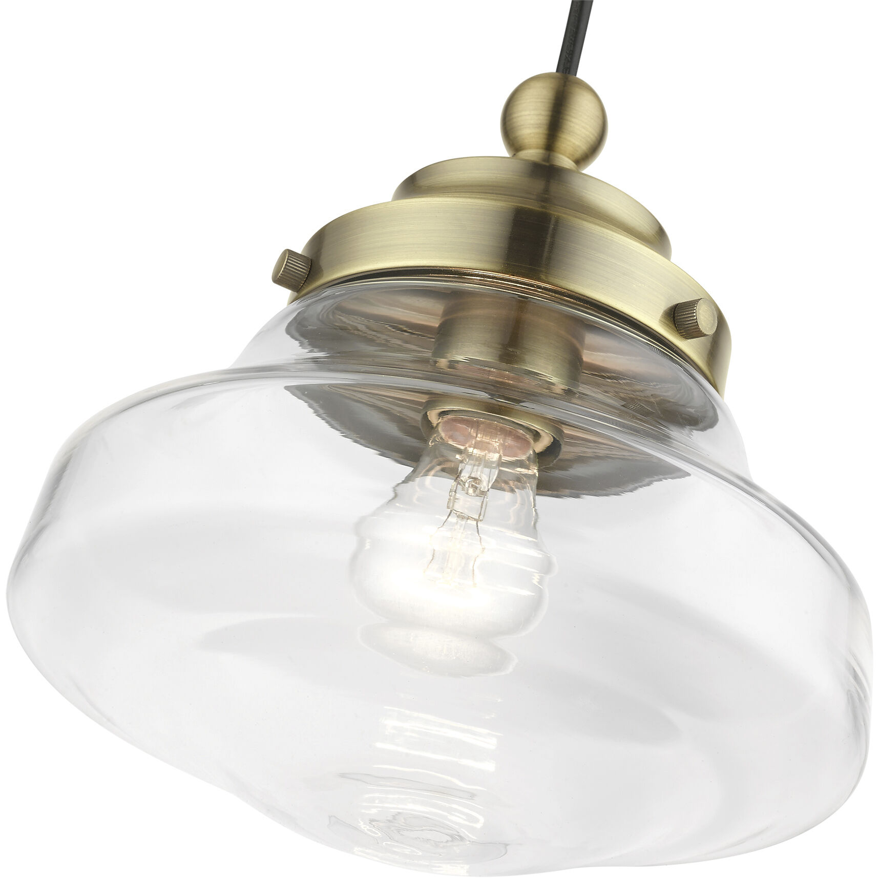 Avondale 1 Light 9 inch Antique Brass Mini Pendant Ceiling Light