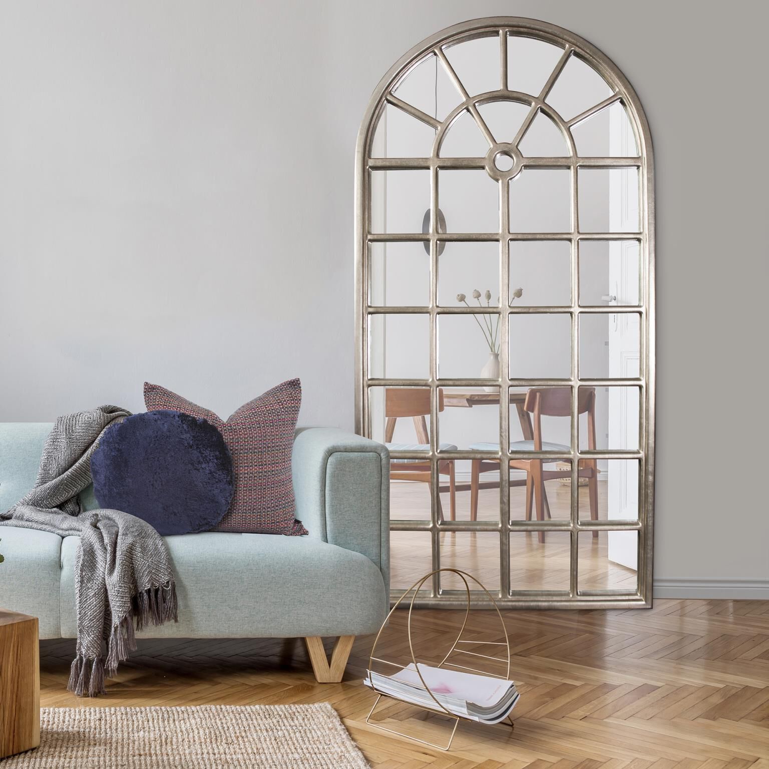 Mirabel 84 X 42 inch Champagne Mirror