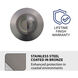 Inground Indicator Light 12 2 watt Stainless Steel Coated in Bronze Path Indicator Light in 3000K Warm White LED, WAC Landscape