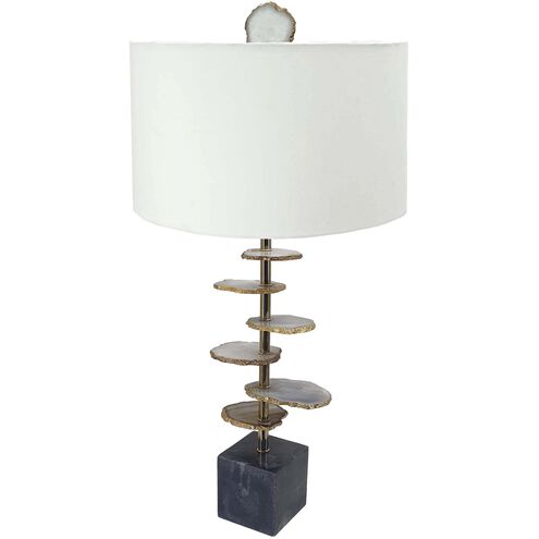 Agate 29.5 inch 40 watt Gray/Black/White Table Lamp Portable Light