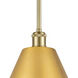 Ballston Cone LED 16 inch Satin Gold Pendant Ceiling Light