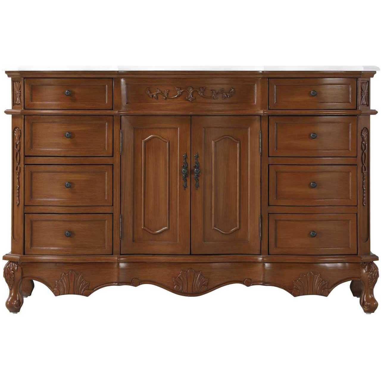 Danville 54 X 36 inch Teak Bathroom Vanity Cabinet