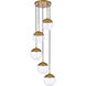 Eclipse 5 Light 18 inch Brass Pendant Ceiling Light