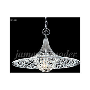 Contemporary 3 Light 17 inch Silver Crystal Chandelier Ceiling Light