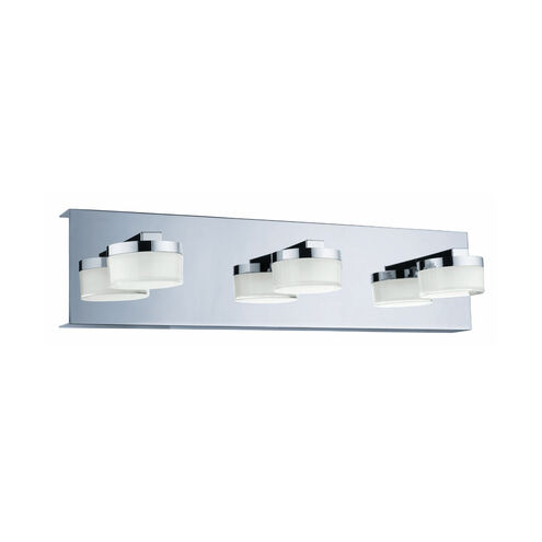 Romendo LED 17.71 inch Chrome Vanity Light Wall Light, Clear and Satin Shade