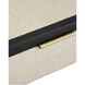 Deanna 9 inch Ivory and Black and Brushed Brass and Beige Boxes, Set of 2