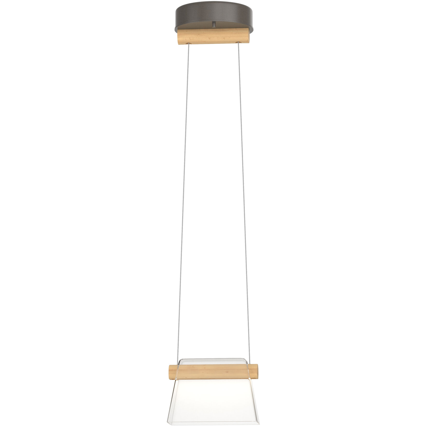 Cowbell LED 6.3 inch Dark Smoke Mini Pendant Ceiling Light in Clear