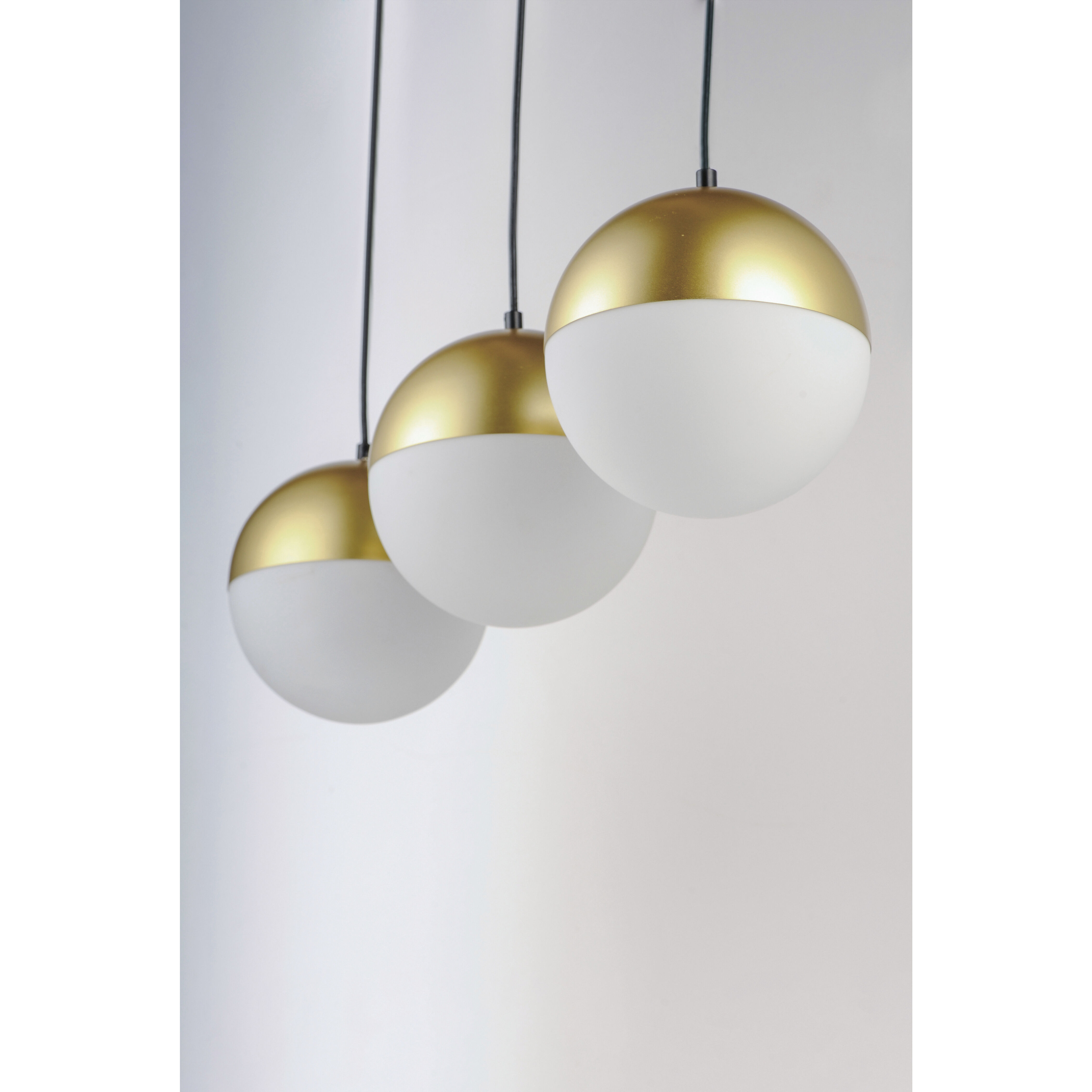 Half Moon LED 30.25 inch Metallic Gold Linear Pendant Ceiling Light