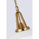 Chapman & Myers Layton LED 20 inch Antique-Burnished Brass Pendant Ceiling Light in Matte White
