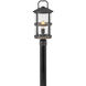 Estate Series Lakehouse 1 Light 18.75 inch Aged Zinc with Driftwood Gray Outdoor Post Mount Lantern in Non-LED