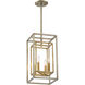 Berlin 4 Light 9.25 inch Argentum and Gold Pendant Ceiling Light