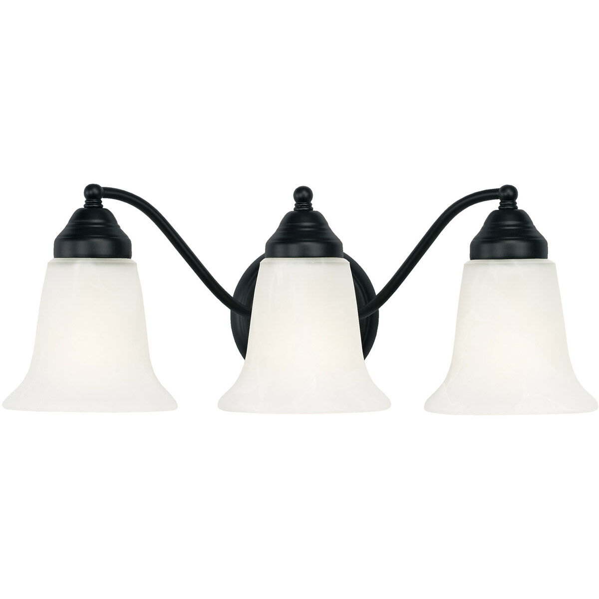Brady 3 Light 19 inch Matte Black Vanity Light Wall Light